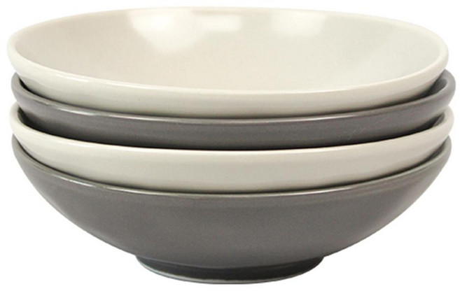 Paulus Sol 陶瓷小菜碗4入組 (奶油白+灰色), 1組, 灰色、灰色、奶油色、奶油色