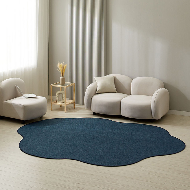 워셔블 사이잘룩 사선 비정형 수플레 러그