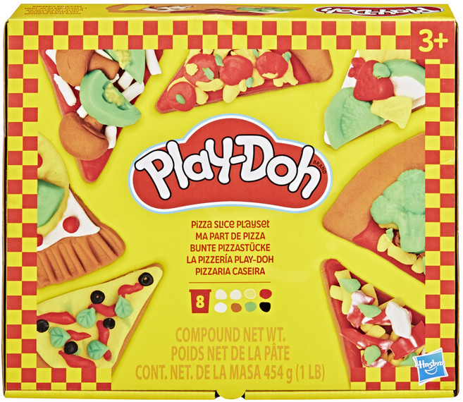 Hasbro 孩之寶 Play-Doh 培樂多 創意披薩切片遊戲組, 混合顏色, 454g, 1個