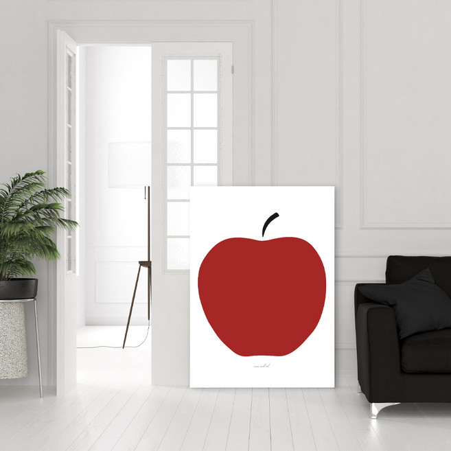 마니앤솔 붉은사과 액자테이블 특대, 화이트