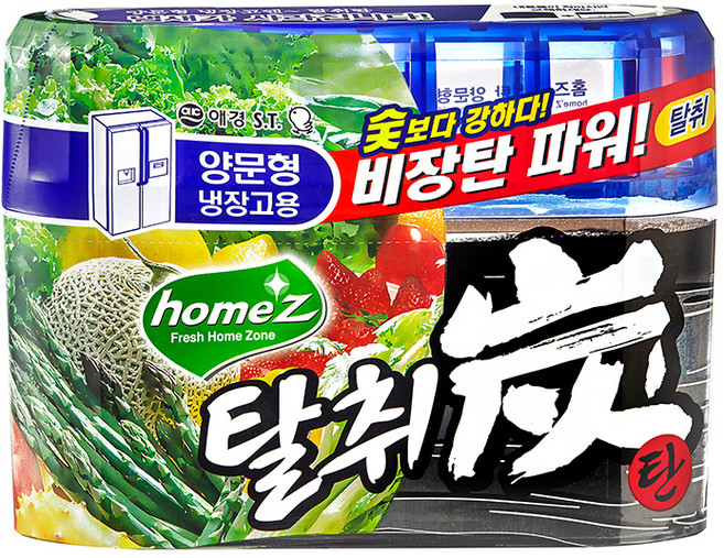 AEKYUNG 愛敬 home'Z 雙門冰箱用備長炭除臭盒 強效除臭 植物除臭成分, 240g, 1個