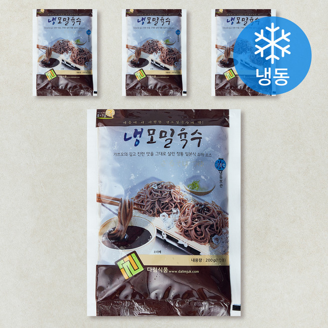 다림식품 냉모밀 육수 (냉동), 200g, 4개, 1개입