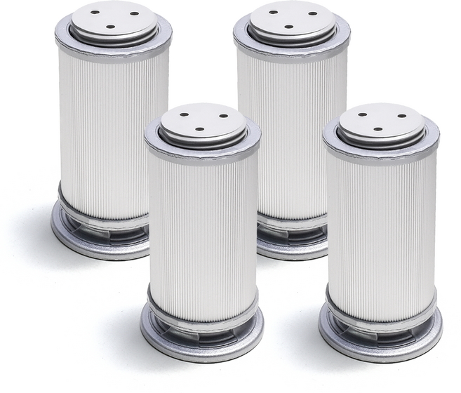 손잡이세상 알루미늄 가구발통 100mm 4p, 실버, 1세트