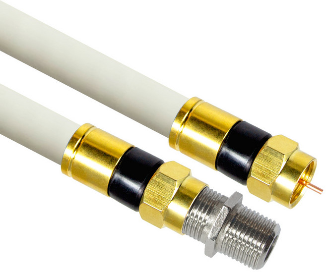 마하링크 국산 골드 고급형 RF 안테나 화이트 5C 연장 동축 수제작 케이블 2M, MLZ-GRAW020(2m), 1개