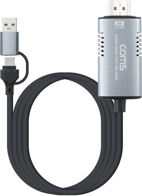 Coms HDMI USB A型 C型 影像錄製擷取 1.8M 4K60Hz 輸入支援 連接線, FW172