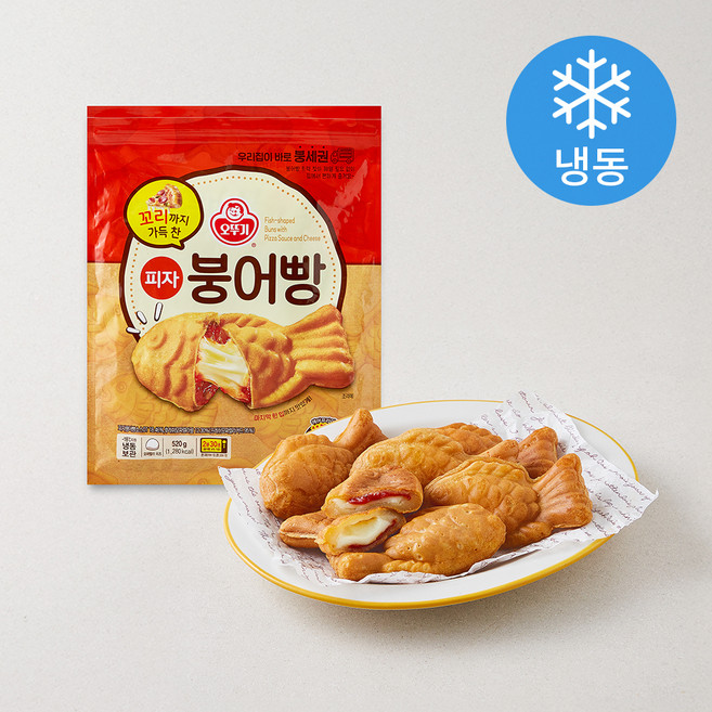 오뚜기 꼬리까지 가득찬 피자붕어빵 (냉동), 520g, 1개, 1개입