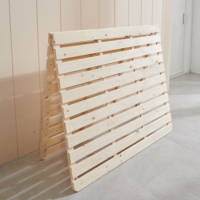 지니앤퍼니 소나무 원목 매트리스 깔판 킹, 혼합색상