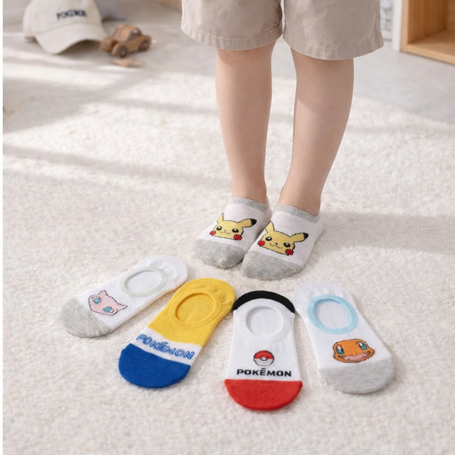 포켓몬스터 아동용 미끄럼방지 갓성비 덧신 5켤레 세트