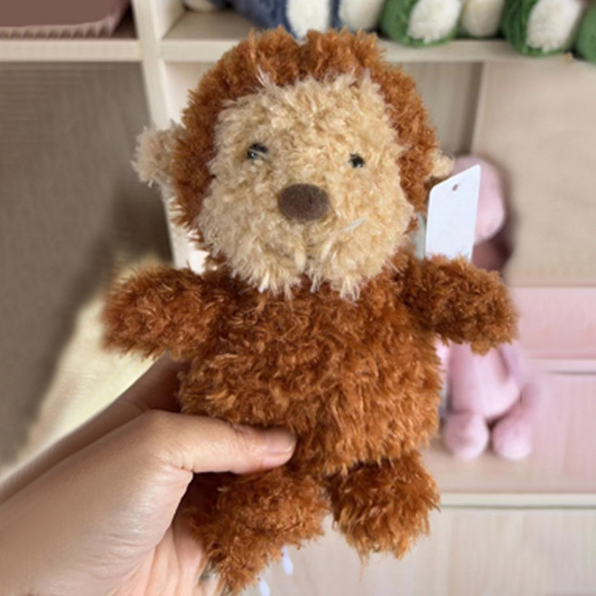 아이끌레 뽀글뽀글 애니멀 캐릭터 봉제인형, 20cm, 원숭이, 1개