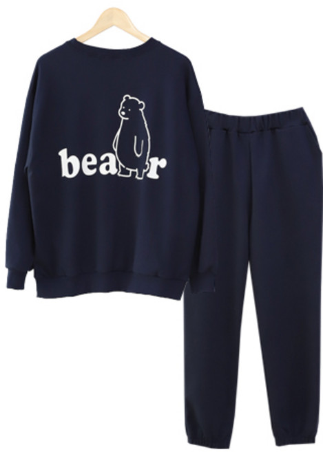 베어 수유복 긴팔 상하의 세트