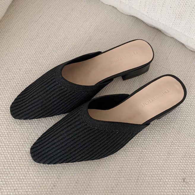 콤마슈 여성용 베이직 스틸레토 뮬 블로퍼 KY301