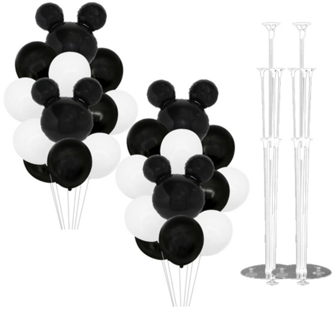 마켓감성 미키 모양 풍선 세트, 블랙, 2세트