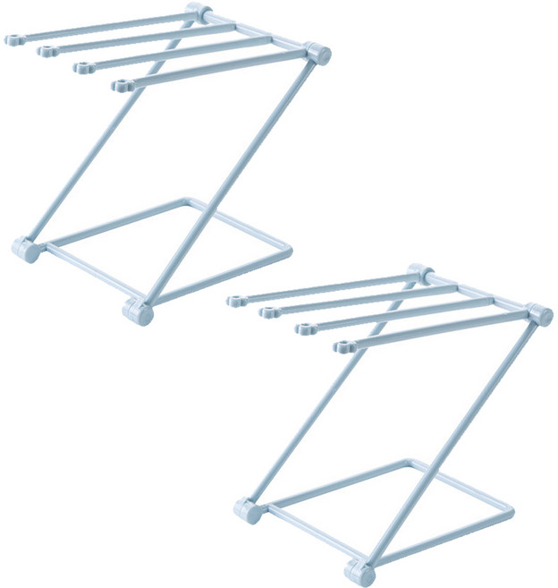 더니드 접이식 행주 건조대 2p, 블루