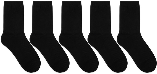 박군 남성용 MJ 골지 중목 패션 양말 5족 세트