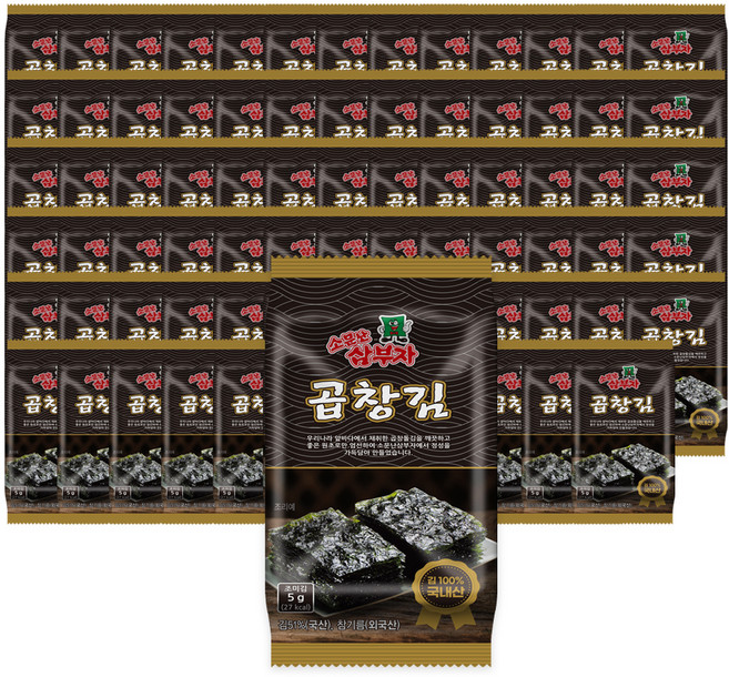 소문난삼부자 곱창 도시락김, 5g, 72개