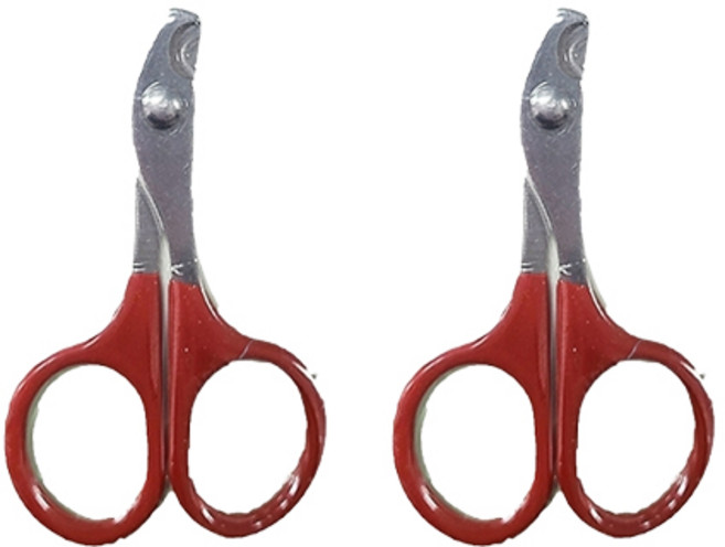 앵무새 발톱깎이 가위 02083, 혼합색상, 2개