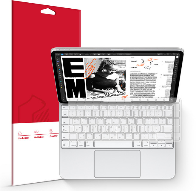 스코코 아이패드 프로 7세대 11 M4 매직키보드 슬림 TPU 키스킨, 1개