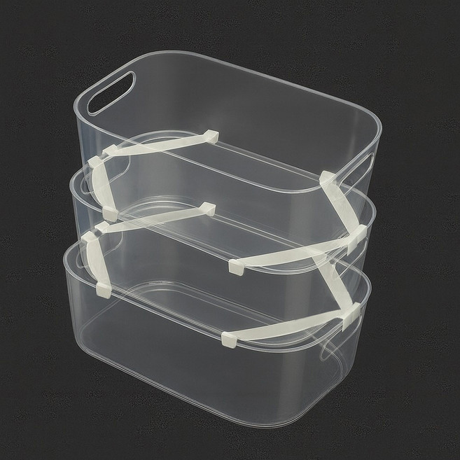 집사람 수납함 적층 클립, 화이트, 8개