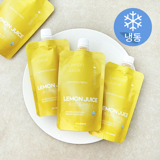 즙스토리 레몬주스 (냉동), 4개, 190ml