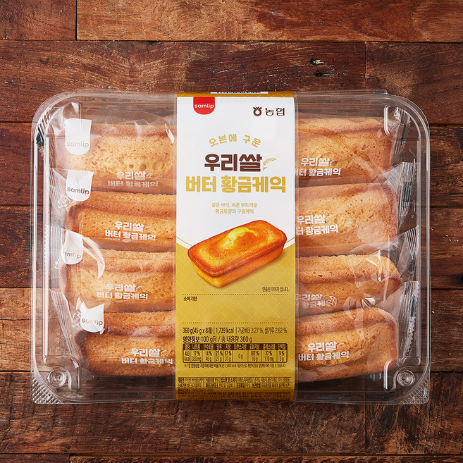 농협 우리쌀 버터 황금케익 8입, 360g, 1개