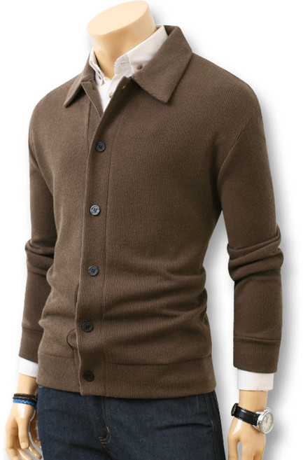블루포스 남성용 스카뎃 단추 카라 니트 가디건