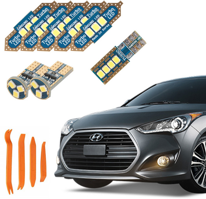 카템 차량용 루나 LED 실내등+리무버 풀세트, 1세트, 현대 벨로스터 / 터보 일반형 2013~2017년 7월