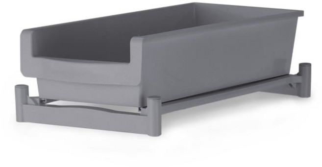 플라팜 슬라이딩 싱크인 선반 1단, 그레이, 1개