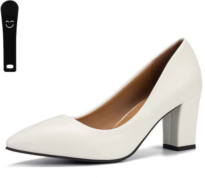 베이직스텝 여성용 뾰족코 하이힐 정장 구두 EF013