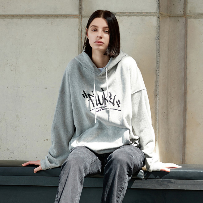 플루크 슬램로고 체인자수 후드티셔츠 FHT2027