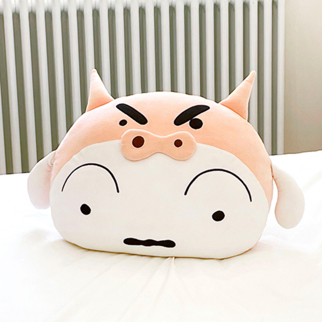 짱구 모찌얼굴쿠션 부리부리 대마왕 흰둥이, 화이트 외