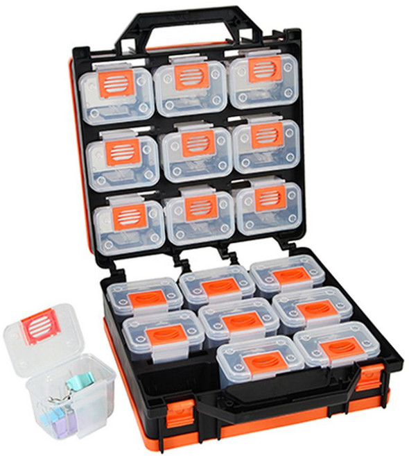 SUNKEY 多用途收納箱 + 獨立收納盒 18個, 1個