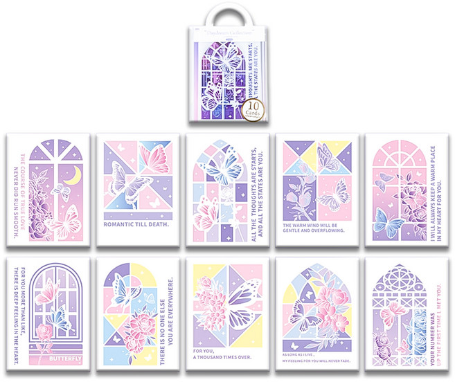 코히모 다꾸 용품 세트 감성 DIY 투명 카드 4W115, 스타협주곡, 스타협주곡, 10개