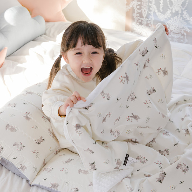 베베누보 어린이집 낮잠이불 분리형 + 에어매쉬패드 + 블랭킷 + 솜베개 + 보관가방, 스윗래빗