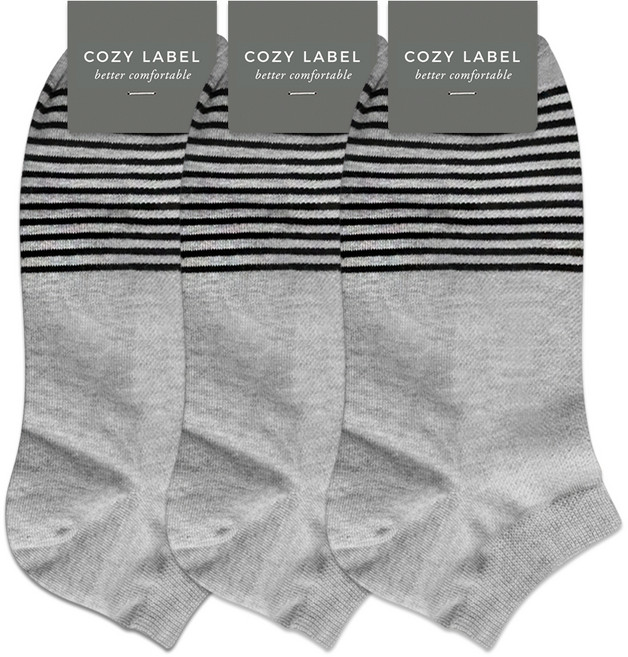 코지라벨 남성용 시원한 통풍 메쉬 스니커즈 발목양말 3켤레