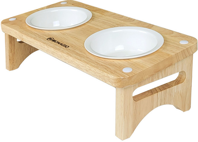 모나지오 원목 식기 일반형 2구, 혼합색상, 1개