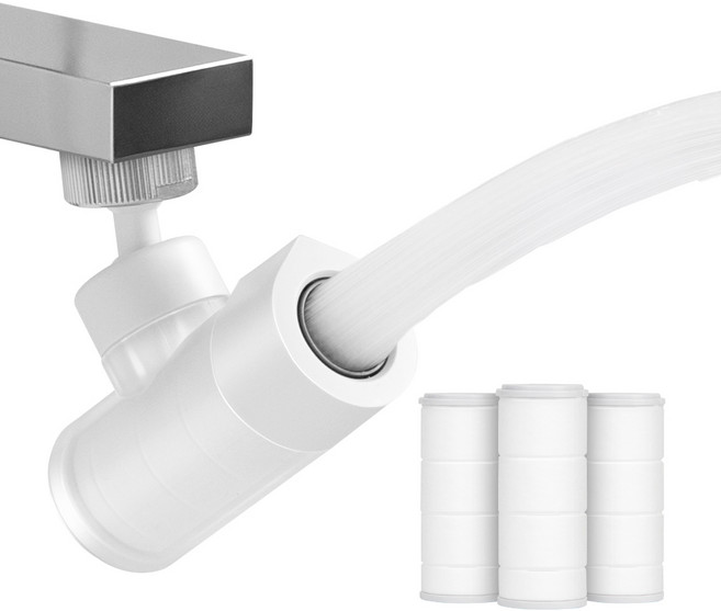 해피달링 시그니처 워터탭 세면대 필터 수전 + 필터 3P 세트, 소프트 화이트, 1세트