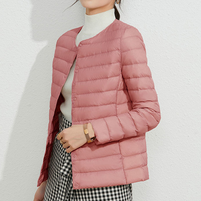 라라티나 여성용 엠버린 투웨이넥 오리털 경량 패딩