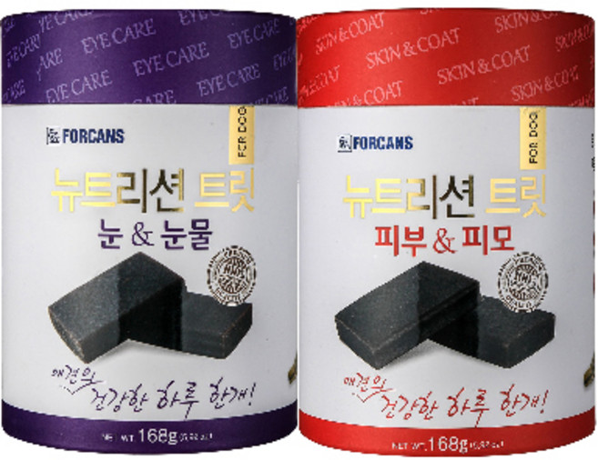 포켄스 강아지 트릿 영양제 2종 세트, 336g, 눈+피부, 1세트