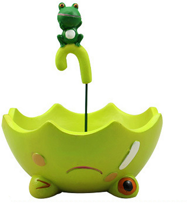 소프트홀릭 우산 미니 다육이 화분 개구리