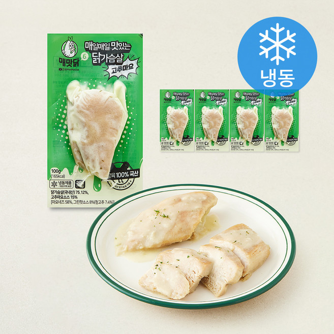 매맛닭 매일매일 맛있는 소스 닭가슴살 고추마요 (냉동), 100g, 5개, 1개입