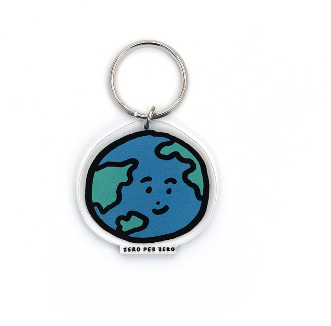 제로퍼제로 스탠드업 키링 S, 지구, 1개