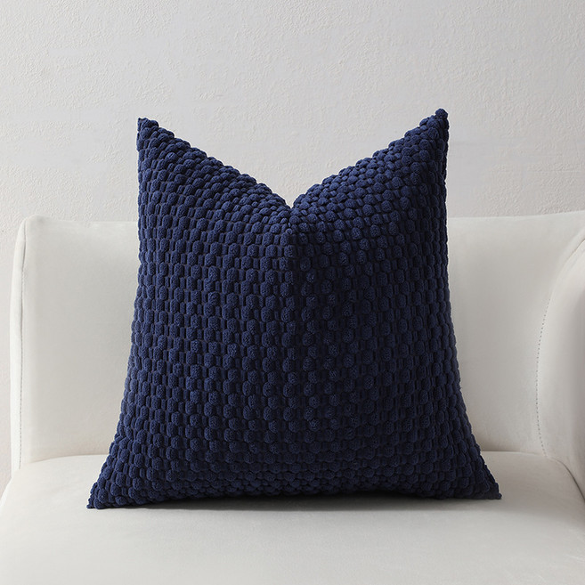 솜니아레 코듀로이 버블 소파 쿠션 커버, 02 네이비, 1개