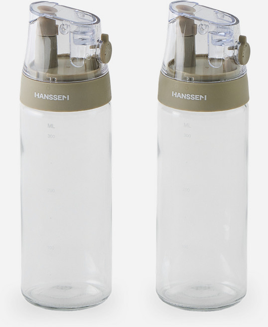 한샘 클리어 밀폐 오일병 모카, 2개, 350ml