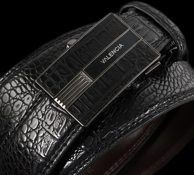 제이케이발렌시아 JK발렌시아 남성용 악어 가죽 무소음 정장벨트 JKVJ CL