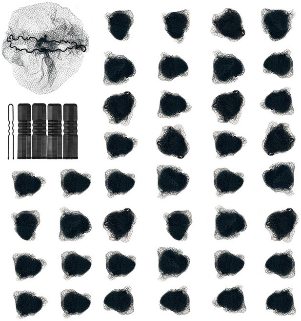 스타일플래닛 머리망 40p + 물결 U핀 40p 세트