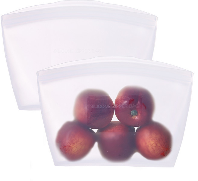 네오플램 실리콘 반영구 지퍼백 화이트 1500ml, 2개