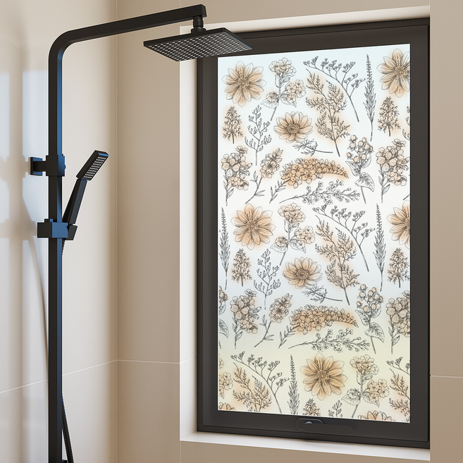 스마일깨비 간편한 무접착 사생활보호 창문용시트지, E