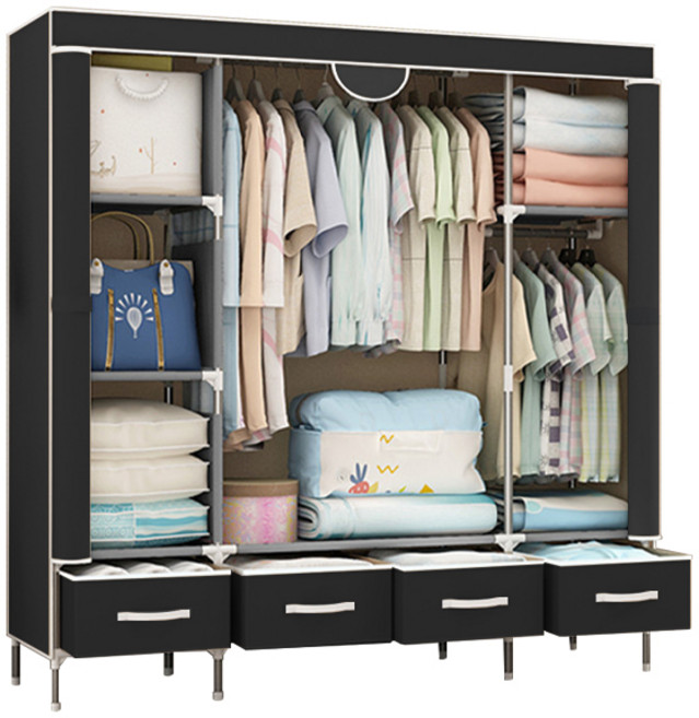 MAME 조립식 비키니 옷장 M, 블랙(M0035)