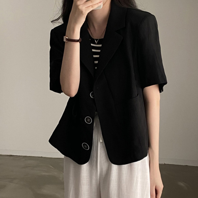 포플러앤씨 여성용 폴키버닌 쓰리버튼 빅사이즈 자켓 P26SMJK022715