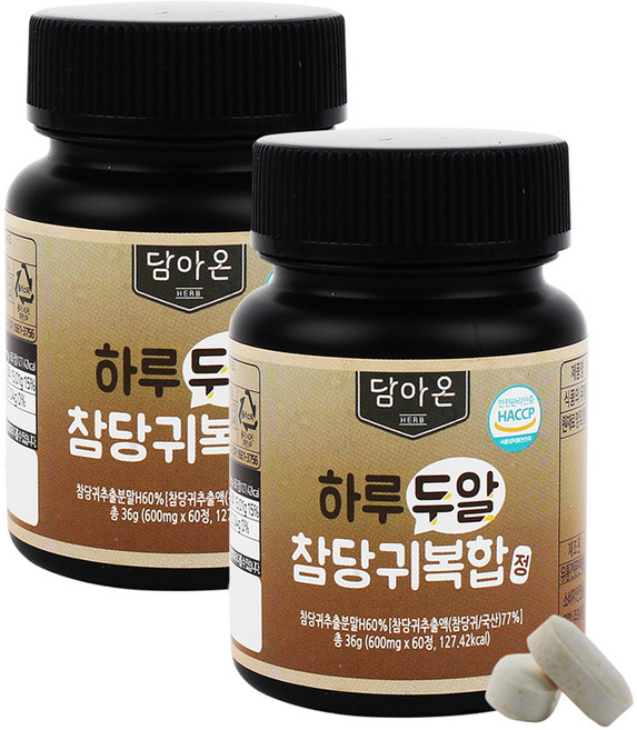 담아온약초 참당귀 복합정, 2개, 60정